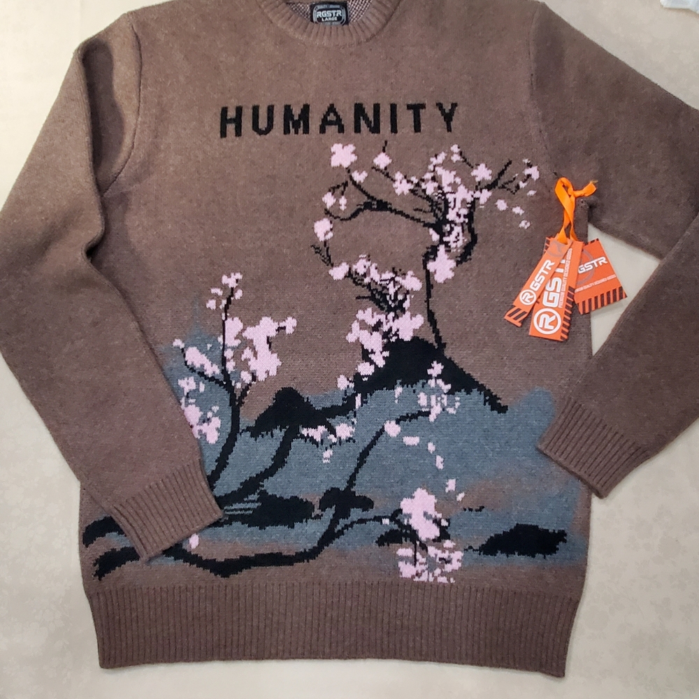 Men’s Crewneck Sweater by RGSTR, Japanese inspired, Size L